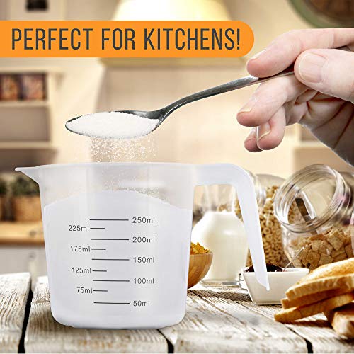 Plastic Measuring Cups with Handles (8-Ounce)