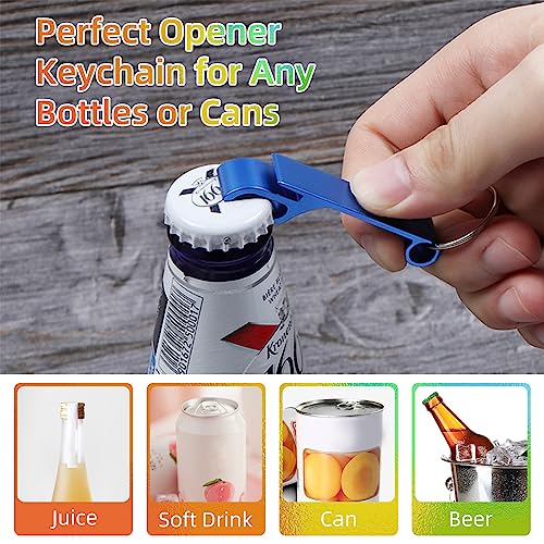 200 Pack Colorful Metal Bottle Opener Keychains (Colorful)
