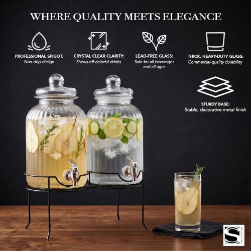 Canyon Beverage Dispenser Set of 2 Cold Drink Dispenser w