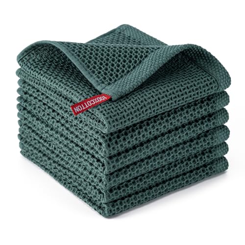 Kitchen Towels 6 (Blackish Green / 12 x 12 - 6 Pack)