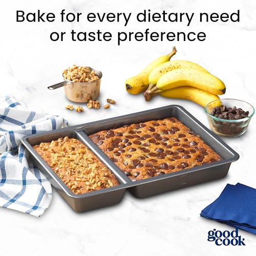 Premium Nonstick divided Baking Pan (9 x 13-Inch / Gray)
