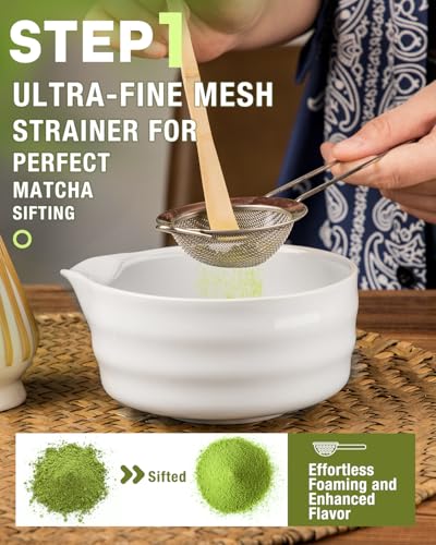 White Matcha Whisk Set (Alpine Purity)