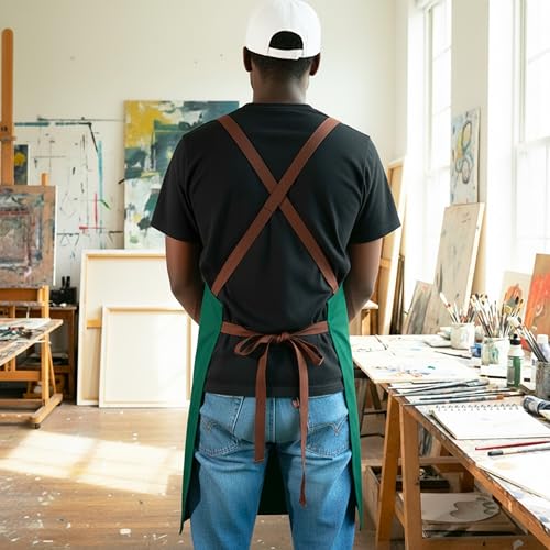Professional Work Apron for Men & Women (Standard / Moss Green)