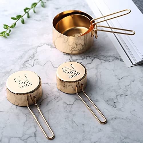 Gold Measuring Cups and Spoons Set (Gold)