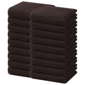 100% Cotton Waffle Weave Kitchen Dish Towels 18 (Dark Brown / 13 X 28 - 18 Pack)