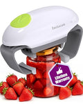 Higher Torque and One Touch Electric Jar Opener Easy Remove Almost Size Lid with Auto (White)