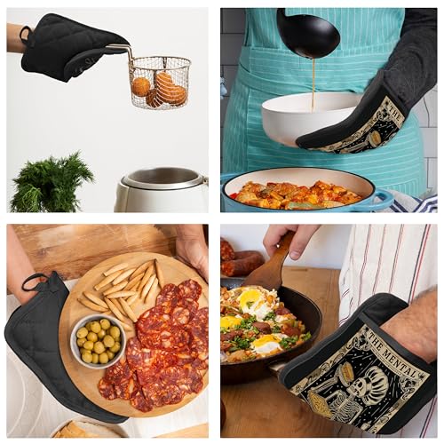 Gothic Skeleton Pot Holders with Pockets (Color-b)