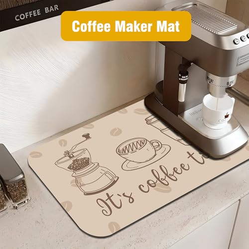 It's Coffee Time Coffee Mat 19" x 12" (It's Coffee Time / 19" x 12")