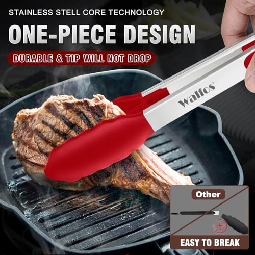 Kitchen Tongs (7+9+12inch / Red)