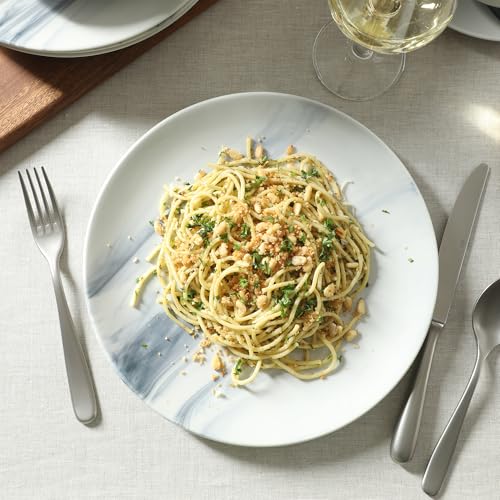 Cloudlight 12 Piece Plates and Bowls Dishes Blue and White (Service for 4 (12pcs) / Blue & White (Cloudlight))