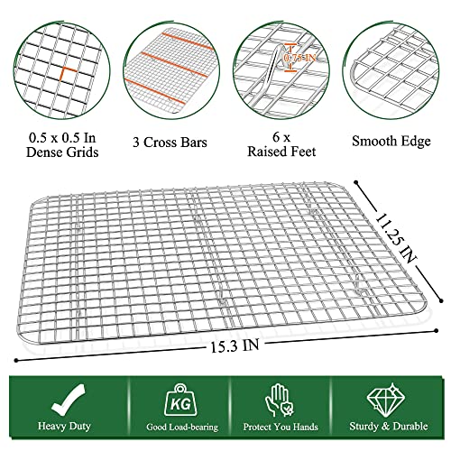 16 Inch Cookie Baking Sheet Pan with Wire Rack (16 Inch)