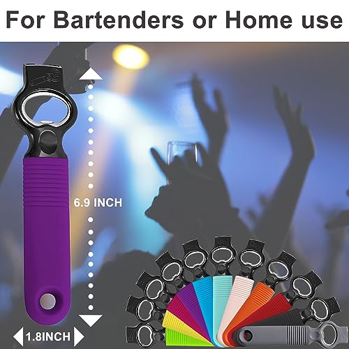 2-in-1 Soda Can Tab & Beer Bottle Opener, Purple, 2-Pack (Purple)