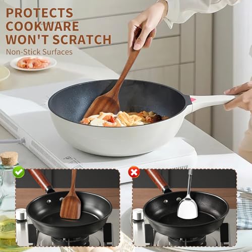 4 Pack Teak Wood Spatula for Cooking