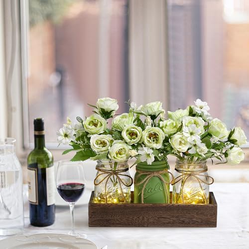 Spring Decor Centerpieces Decoration for Table Coffee Table Decor for Home (Green)
