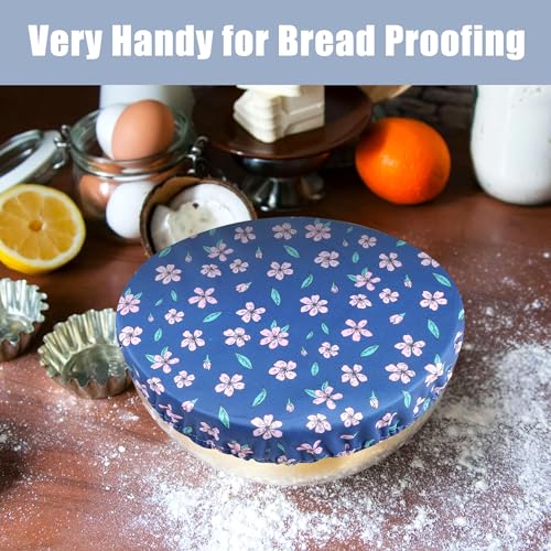 Elastic Reusable Bowl Covers for Bread Proofing (6 Pack / Chrysanthemum)