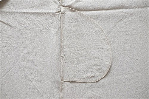 Soft Cotton Linen Apron Solid Color Halter Cross Bandage Aprons Japanese Style X Shape Double Pockets Kitchen Cooking Clothes Gift for Women Chef Housewarming (Beige)