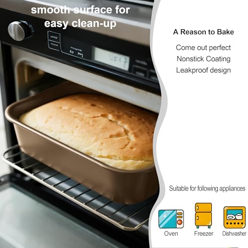Baking Pan 2PCS Nonstick Sheet Cake Pan for Kitchen