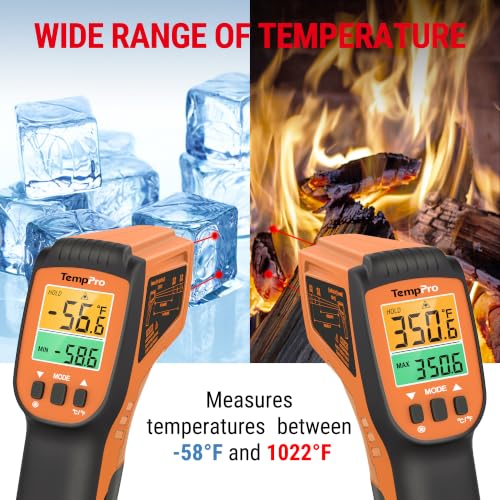 TempScan Infrared Thermometer Gun with 2 Laser for Pizza Oven Grill (2-Laser & D:S 16:1)