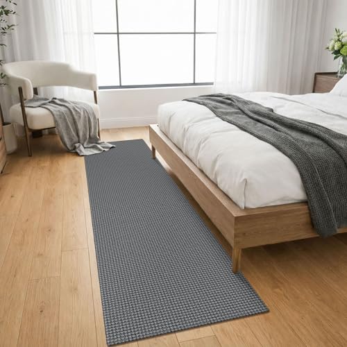 Cotton Runners for Hallway 2x8 (Grey/Dark Grey / 2' x 8' (Runner))