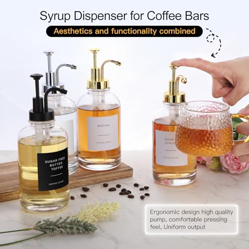 Coffee Syrup Dispenser (Gold)