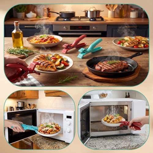 6 Pcs Hot Plate Grippers Multi Function Anti Scald Bowl Holder Clip Non