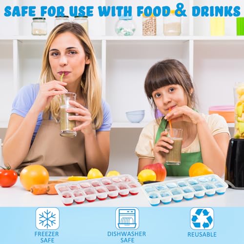 10 Pack Ice Cube Trays with Lids
