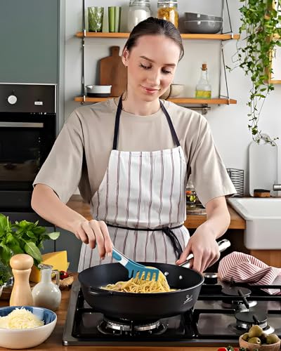 Silicone Spaghetti Spoon and Pasta Tong (Blue)