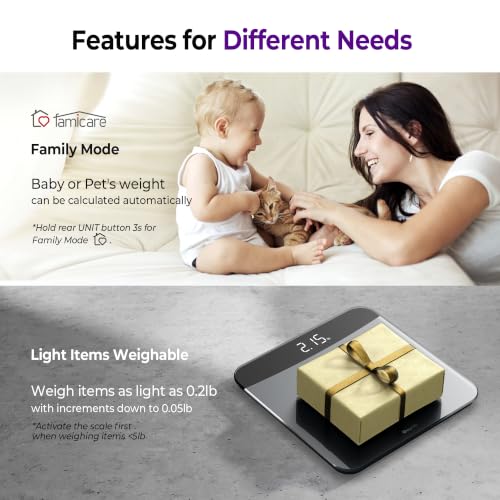 Bathroom Scales Digital Weight 450lb (Black)