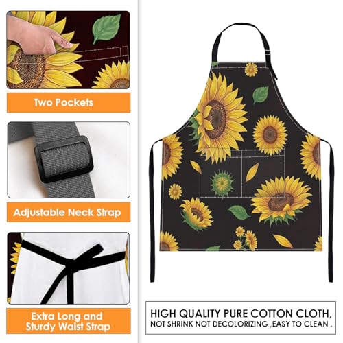 Apron with Pockets (Sunflowers Vintage)