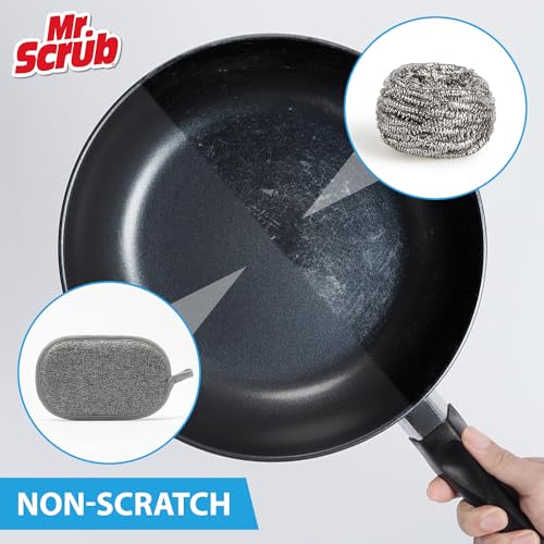 All Purpose Sponges Kitchen (Grey & Blue / 6 Pack - Large)