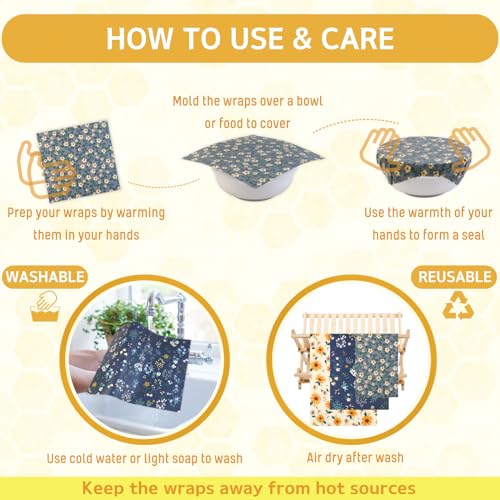 Reusable Beeswax Wrap (Flowers)
