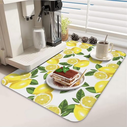 Dish Drying Mat 2 (Lemon-2 / 2-Pack)