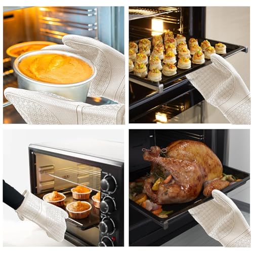 Silicone Oven Mitts (Apricot)