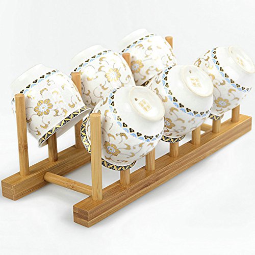 Bamboo Wooden Dish Rack Drying for Kitchen Dish (Small)