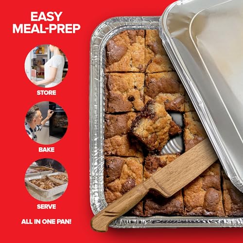 9x13 Disposable Aluminum Pans with Lids