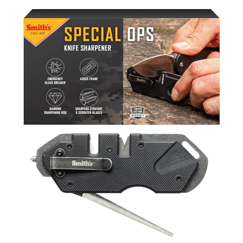 Smith’s 50979 Pocket Pal Tactical Knife Sharpener (PP1-Tactical (Black))