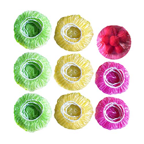 60Pcs Elastic Bowl Covers Saran Wrap Plastic Reusable Food Covers
