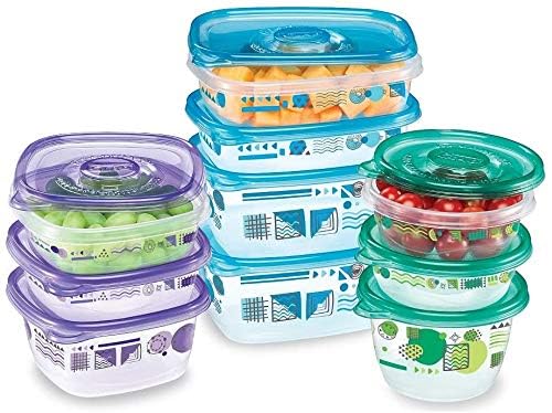 GladWare MatchWare Food Storage Containers (Multicolor / 20 Count (Pack of 2))