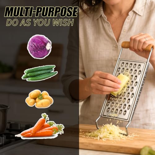 2 Pack Stainless Steel Handheld Grater Set (Coarse Grater&Fine Grater)