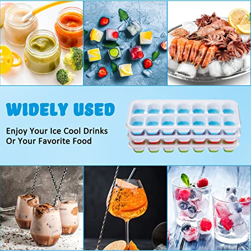 10 Pack Ice Cube Trays with Lids
