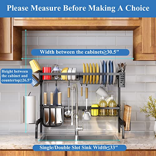 Over The Sink Dish Drying Rack (Black)