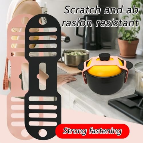 Silicone Lid Lock Strap for Crockpot Slow Cooker (Black)