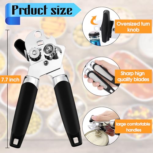 12 Pcs Manual Can Opener Bulk Sharp Blade Smooth Edge Handheld Tool