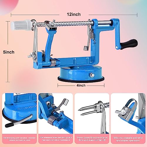 Apple Peeler Slicer Corer Potato Peelers 3 In 1 (Navy Blue)
