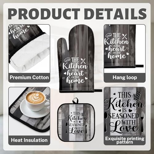 Grey Rustic Kitchen Decor Set (Gray)