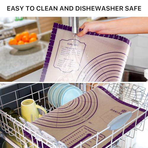 36"x24" Extra Thick Silicone Baking Mat for Pastry and Bread (Purple / 36"L x 24"W)
