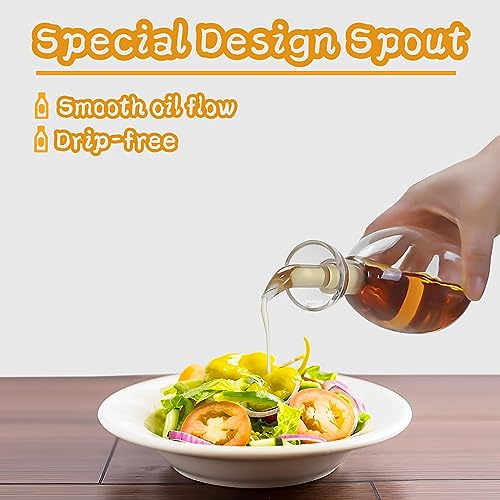 Glass Oil Bottle with Spout (10 Ounces)