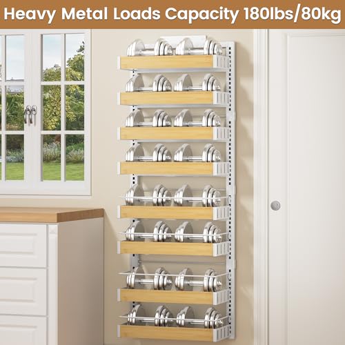 8 Tier Over The Door Pantry Organizer (8 Tiers / White)