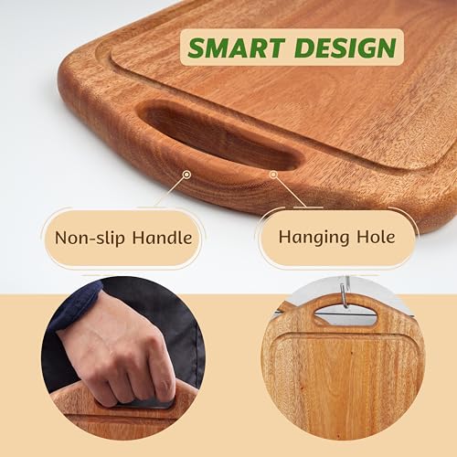 Khaya Wood Cutting Board (13.4"L x 8.3"W)