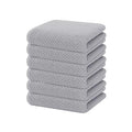 100% Cotton Waffle Weave Kitchen Dish Towels 6 (Light Gray / 13 X 28 - 6 Pack)